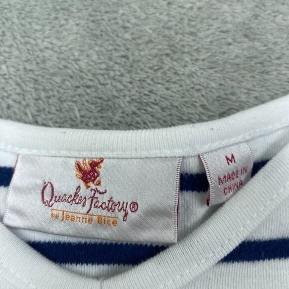 Quacker Factory Womens M Striped American Flag Top 6705 - Picture 2 of 7